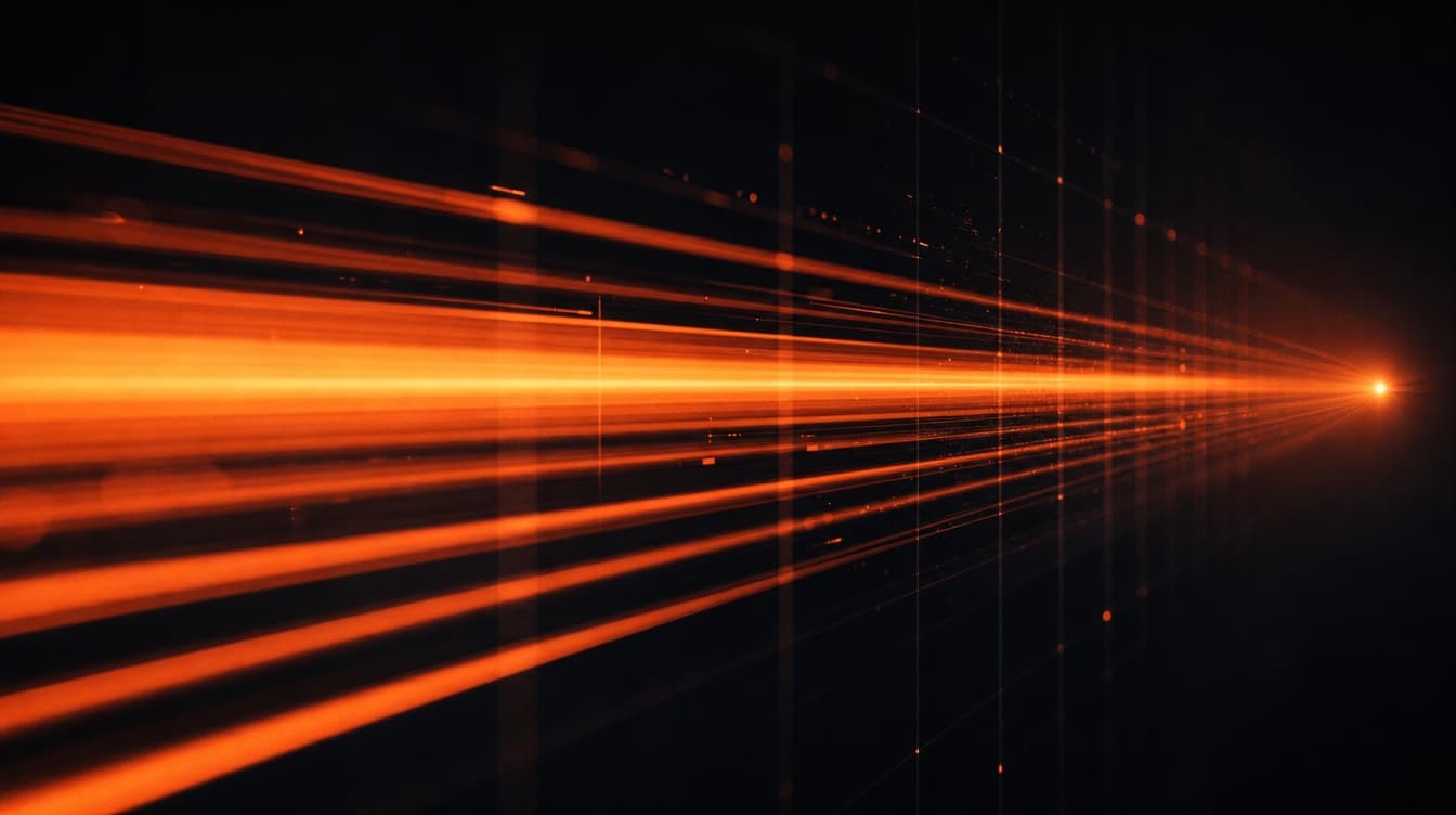 Abstract dark interface with an orange performance accent