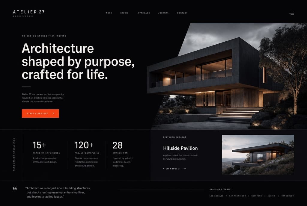 Example of a clear, fast business website we build